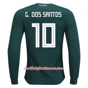 Maillot/Tenue Mexique G.Dos Santos 10 Domicile Coupe du monde 2018 Manche Longue